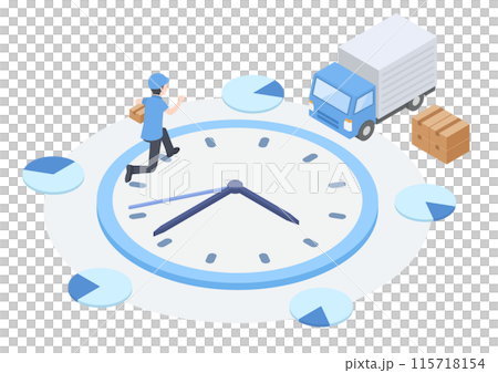 時間緊迫，不停奔跑的送貨員 115718154