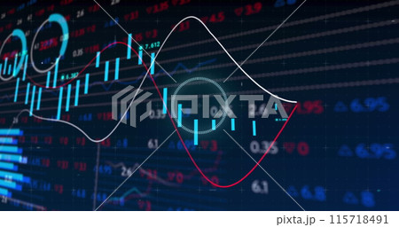 Image of data processing over black background 115718491