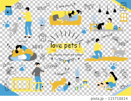 People who enjoy living with pets People who enjoy living with pets 115718814