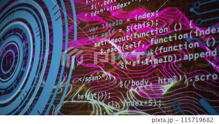 Image of scope, data processing and network of connections Image of scope, data processing and network of connections 115719682