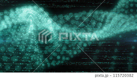 Image of data processing over black background Image of data processing over black background 115720382
