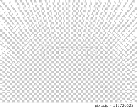 シンプルな白い集中線の中央太線フレーム背景 115720522