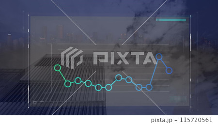 Image of data processing over cityscape Image of data processing over cityscape 115720561