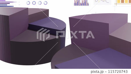 Image of statistics and financial data processing over white background Image of statistics and financial data processing over white background 115720743