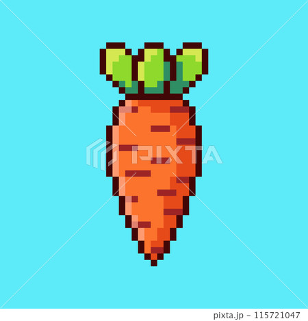 Pixel art carrot design 115721047