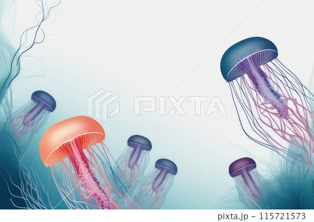 Template of abstract design for layout banner underwater seascape. Template of abstract design for layout banner underwater seascape. 115721573