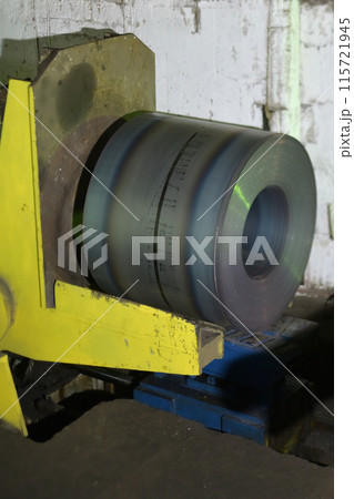 Steel coils rolled in the steel plant Steel coils rolled in the steel plant 115721945