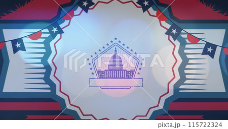 Image of cotillion and usa flags over capitol and bokeh Image of cotillion and usa flags over capitol and bokeh 115722324