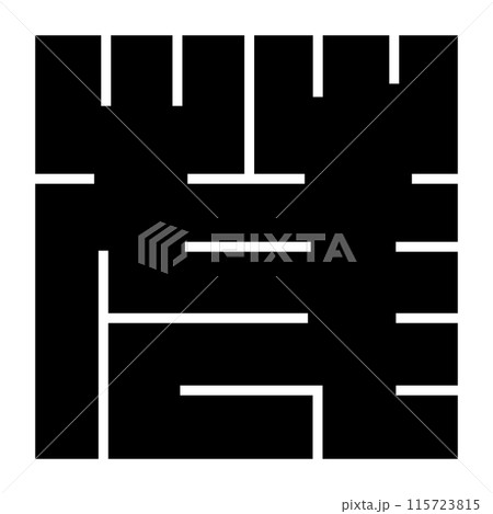 家紋です。角字という種類です。茂の形です。 115723815