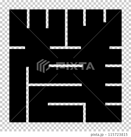 家紋です。角字という種類です。茂の形です。 115723815