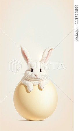 easter bunny rabbit on a pink background 115723896