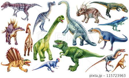 Realistic dinosaur isolated clipart. Hand...のイラスト素材 [115723963] - PIXTA