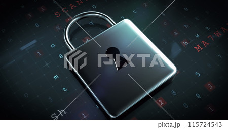 Image of data processing over padlock 115724543