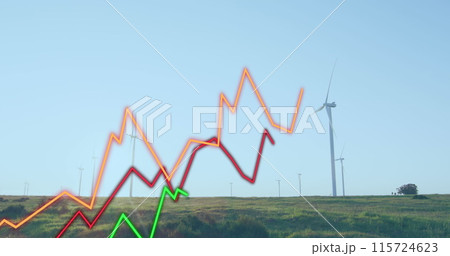 Image of data processing over wind turbines 115724623