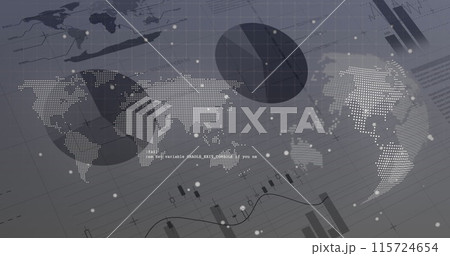 Image of data processing over white background Image of data processing over white background 115724654
