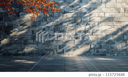 sunlit modern wall background with copyspace for your design. sunlit modern wall background with copyspace for your design. 115725686