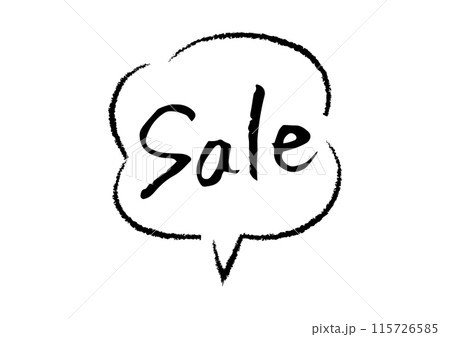 手書きの文字　SALE　Sale　吹き出し 115726585