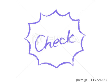 手書きの文字 Check CHECK フレーム 手書きの文字 Check CHECK フレーム 115726635