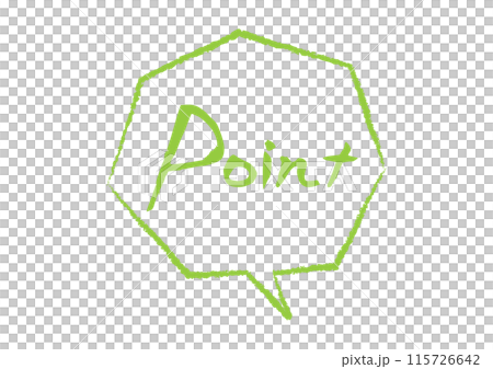 Handwritten text Point POINT Speech bubble 115726642