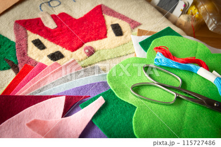 座布団カバーをハンドメイド　通園通学グッズ　入園準備 115727486