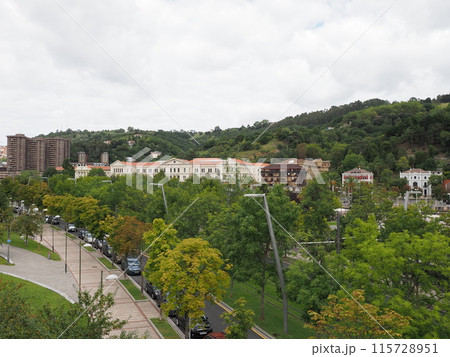 Green park in European Bilbao city in Spain Green park in European Bilbao city in Spain 115728951