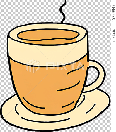 手繪簡單的咖啡杯 115729945