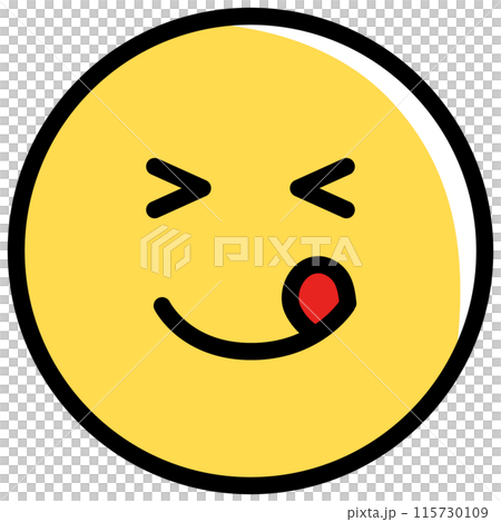 黃臉吐舌頭微笑的表情符號 115730109