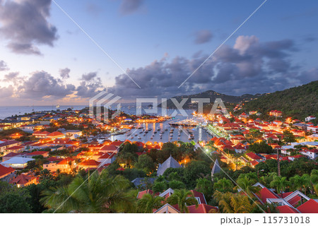 Gustavia, Saint Barthelemy skyline in the Caribbean 115731018