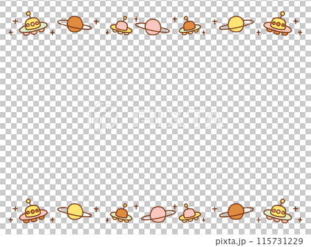 手描きのユーフォーのフレーム 115731229