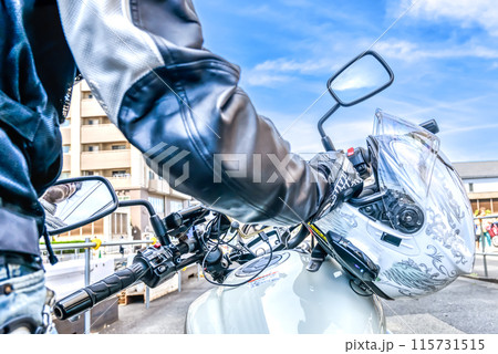大型アメリカンバイクで調布駅ツーリング 115731515