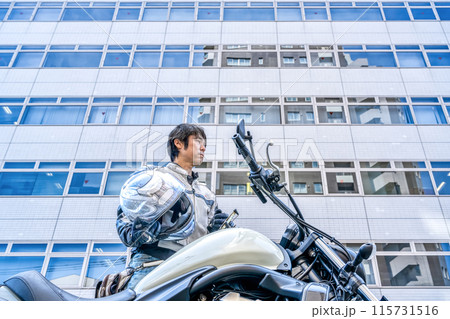 大型アメリカンバイクで調布駅ツーリング 115731516