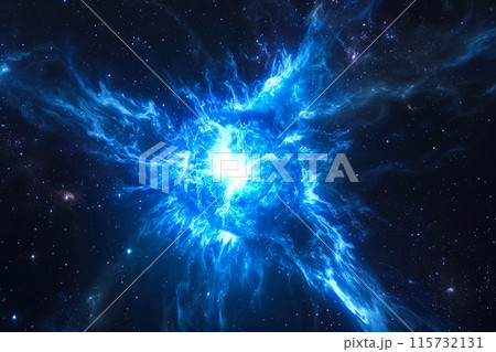 Heavenly Blast: Electric Blue Nova in Space 115732131