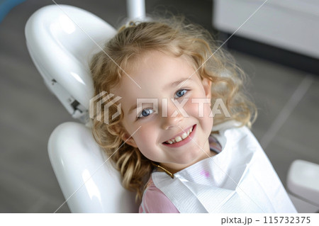 Happy Kid in Dental Examination 115732375