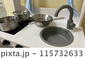 Children's wooden play kitchen with stove and sink, wooden toy kitchen for children with metal pans, kitchen accessories for children 115732633