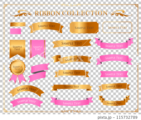 簡單的絲帶框架集 115732789