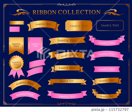 リボンのシンプルなフレームセット リボンのシンプルなフレームセット 115732797