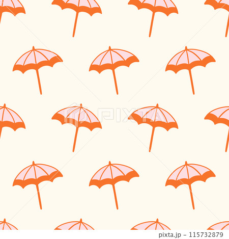 Summer beach umbrella seamless pattern background Summer beach umbrella seamless pattern background 115732879