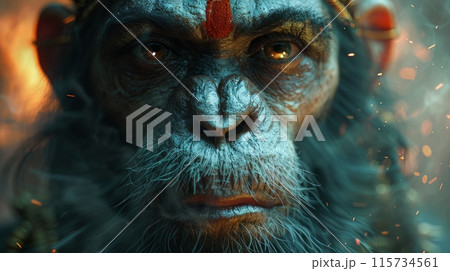 Hanuman, ape-like Hindu god Hanuman, ape-like Hindu god 115734561