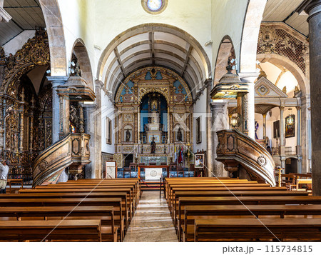 Interior of Sao Pedro church, Igreja de Sao Pedro in Faro, Portugal. Interior of Sao Pedro church, Igreja de Sao Pedro in Faro, Portugal. 115734815