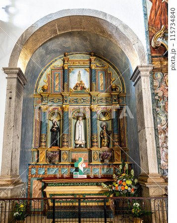 Interior of Sao Pedro church, Igreja de Sao Pedro in Faro, Portugal. Interior of Sao Pedro church, Igreja de Sao Pedro in Faro, Portugal. 115734840