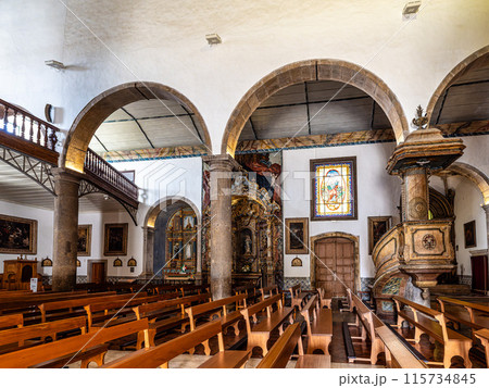 Interior of Sao Pedro church, Igreja de Sao Pedro in Faro, Portugal. Interior of Sao Pedro church, Igreja de Sao Pedro in Faro, Portugal. 115734845