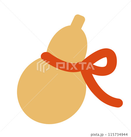 シンプルな瓢箪のイラスト 年賀状素材 115734944