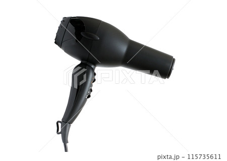 Hairdresser equipment. Hair dryer on a white background. 115735611