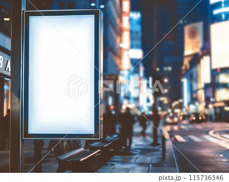 mocap of the City billboard at night 115736346