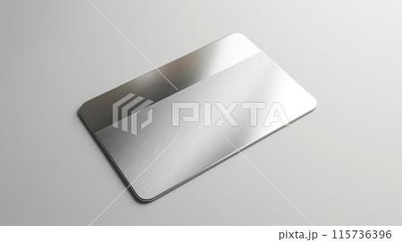 silver card on white background, luxury concept, mockup photo silver card on white background, luxury concept, mockup photo 115736396