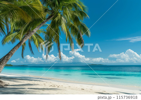 Seaside Serenity: Turquoise Seas and Sandy Shores 115736918