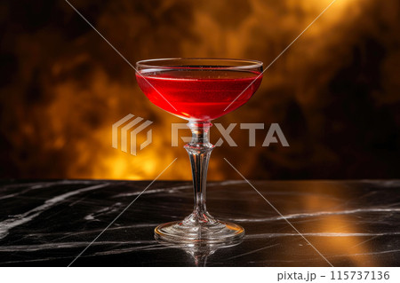 Elegant Scarlet Libations in Bronze Hue 115737136