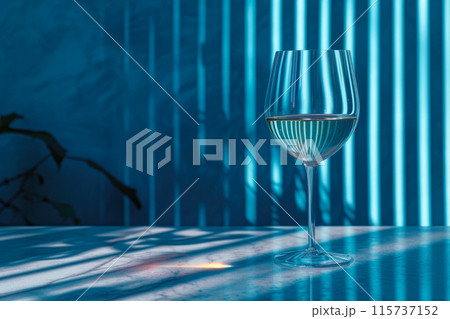 Wineglass Serenity on Gemstone Surface 115737152