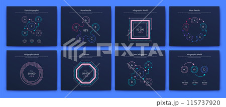 Vector graphics infographics with mobile phone. Template for creating mobile applications, workflow layout, diagram, banner, web design, business reports 115737920