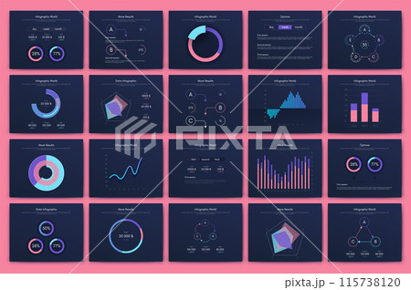 Vector graphics infographics with mobile phone. Template for creating mobile applications, workflow layout, diagram, banner, web design, business reports 115738120